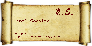 Menzl Sarolta névjegykártya